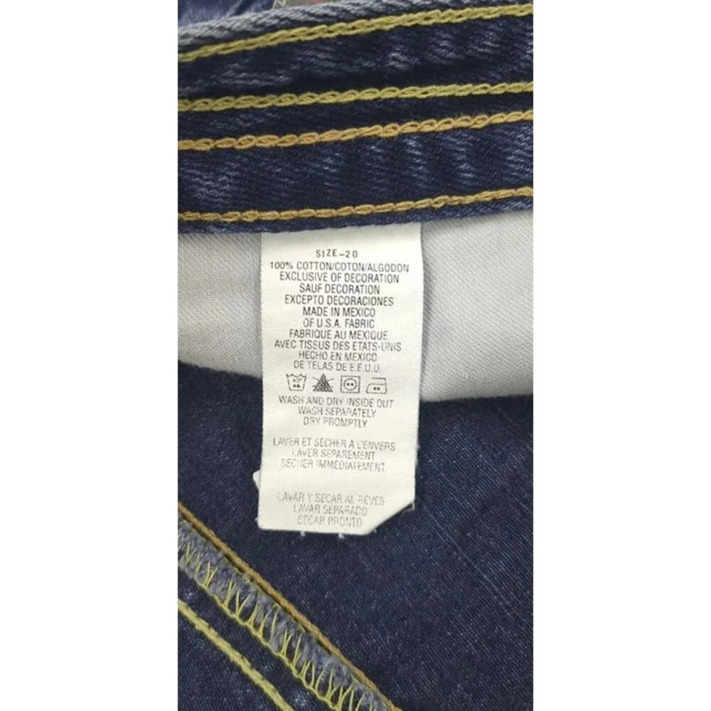 Tommy Hilfiger Open Back Slit Blue Jean Skirt Plus Women Sz 20 NWT - Knew Length